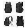 ZF197 Men Backpack PU Computer Bag Breathable Waterproof Schoolbag Fashion Popular Outdoor Travel Shoulder Bag USB Port