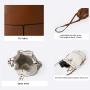 Customized Logo Factory High Quality Crossbody Bag Drawstring Design Bucket Bag PU Leather Glossy Soft Bucket Bag for Women