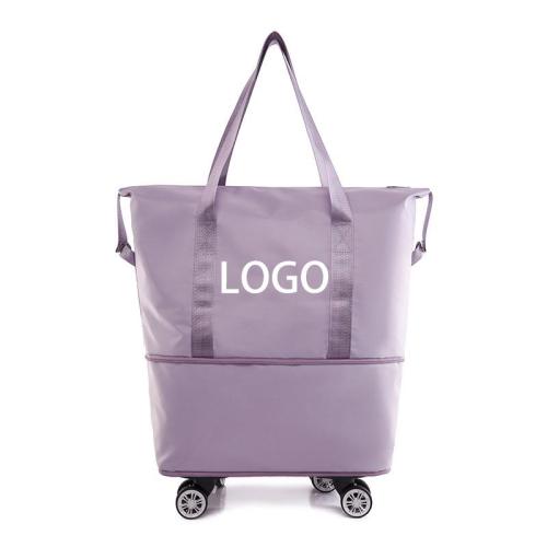 large capacity hand carry waterproof weekender duffel foldable duffle bag for women luggage travel bags with wheels