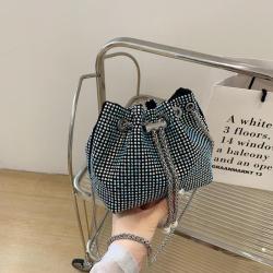 Hot selling diamond mini small bag women 2024 spring/summer new popular chain crossbody shoulder bag luxury women's bucket bags