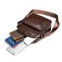 Factory wholesale genuine leather cowhide men's shoulder messenger bags small bag business leather casual handbag