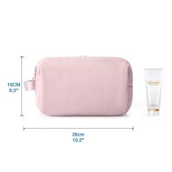 Large Vegan Leather Makeup Bag Zipper Pouch Travel Cosmetic Organizer for Women and Girls