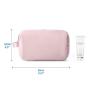 Large Vegan Leather Makeup Bag Zipper Pouch Travel Cosmetic Organizer for Women and Girls