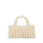 Custom Summer Handmade Beaded Bags 2024 Light Pearl Straw Bag Chain Shoulder Lady Design Pearl  Purse for Women Evening Clutch