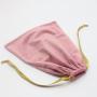 Custom Gold Logo Velvet Cosmetic Gift Packaging Drawstring Bag Luxury Soft Velvet Travel  Hair Clothes Dust Pouch