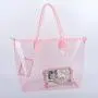 Chic Girls U Shape Short Clear Tote Bag Women Bright Jelly Color Shopping Dating Transparent PVC Handbags Clear Tote Bag