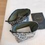 Gelory Multifunctional Retro Bowknot Jacquard Floral Cosmetic Bag Large Capacity Makeup Pouch Beauty Storage Clutch Bag