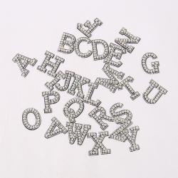 A-Z Pearl Alphabets Mass Stock Colorful Environmental Friendly Fast Delivery 26 Alphabetical Beads Glitter Letter Patches
