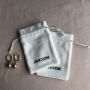 Custom Logo Printed Plush Cotton Velvet Jewelry Bag Soft Velvet Gift Packaging Drawstring Pouch