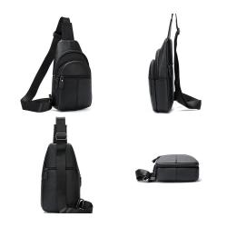 ZF147 Slanting Cross-body Bag Men Head Layer Cowhide Shoulder Chest Bag Simple Waterproof Wear-resistant Fashion Business