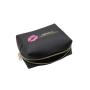 Custom Eco Saffiano PU leather Cosmetic Bag Small Zipper Pouch Travel Make Up Bag Organizer