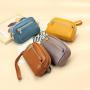 Multicolour Top layer cowhide women's wallet zipper small bag soft leather coin purse wallet for ladies