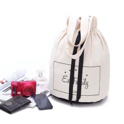 Gelory China Manufacturer Wholesale Cheap Custom Printed White Bag Cotton Canvas Drawstring Backpack
