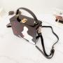 Custom Acrylic resin square box Fashionable Spliced Beauty Face Women clutch Bag Cartoon Personality Design Unique Handbag