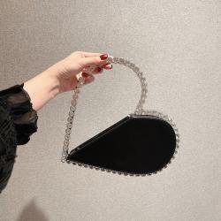 New Fashion French Style Dinner Bag Female Designer Ladies Diamond Glitter Bag Bolsos para mujeres Love Banquet