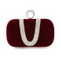 Wholesale bags women luxury rhinestone purse party wedding handbags ladies velvet bag evening clutch bag