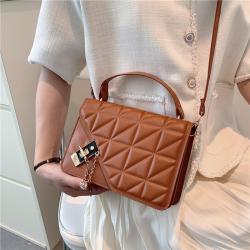 Fasctory Wholesale 2024 Fashionable Handbags Messenger Bags Solid Color Embossed Leather Single Shoulder Crossbody Bag for Women