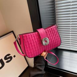 2024 new fashion texture women's messenger bag retro plaid small leisure shoulder bag candy color crossbody bag
