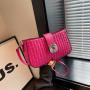 2024 new fashion texture women's messenger bag retro plaid small leisure shoulder bag candy color crossbody bag
