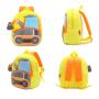 ZWY207 New Cartoon Engineering Truck Kids Plush Backpack Compact Cute Lightweight Baby Shoulder Bag Wholesale Dgger Backpack