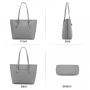 Lovevook High quality wholesale 3 in 1 set crossbody bag popular PU leather ladies tote bags women shoulder handbag set