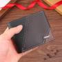 Men's Casual Multi-Card Short Wallet New Fashionable Young Men's Two-Fold Soft Wallet with Open Closure Waterproof