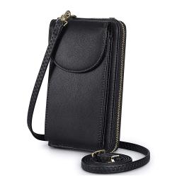Custom trendy girl handbag small pu leather card wallet purse crossbody mobile phone bag for women fit for iphone