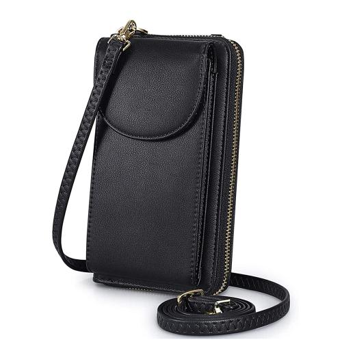 Custom trendy girl handbag small pu leather card wallet purse crossbody mobile phone bag for women fit for iphone