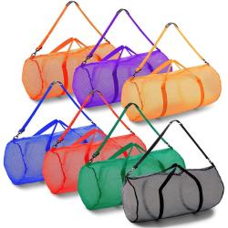 Gelory Custom Sports Mesh Duffle Bag Adjustable Shoulder Strap Oversized Gym Bag for Equipment Breathable Mesh Travel Bag