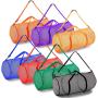 Gelory Custom Sports Mesh Duffle Bag Adjustable Shoulder Strap Oversized Gym Bag for Equipment Breathable Mesh Travel Bag