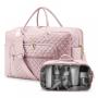 LOVEVOOK Custom logo Quilted Fashion Pink Duffle Bag Trending Designer Waterproof Portable Carry on Luggage Gym Sport Travel Bag