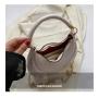 HR259 Handheld Minimalist Multi Colors Underarm Bag PU Textured Women's Shoulder Bag Niche Design Crossbody Dumpling Shape Bag