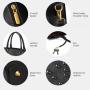 LOVEVOOK Fashion Vintage 15.6 In Laptop Work Tote Waterproof Bag shopping tote bag PU shoulder bag clutch purse Office Briefcase