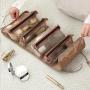 wholesale portable organize women girl canvas organizer 4 in 1 foldable detachable toiletry travel makeup bags cosmetic bag