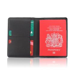 Factory direct leather travel passport holder wallet pu leather rfid slim passport cover