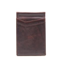 Customized Bifold Money Clip Real Leather Card Holder Wallet
