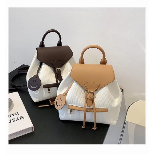 Alligator Korean Fashion Sling Bags Pu Ladies Shoulder Bag Large Compartment Backpack with Carton Printing