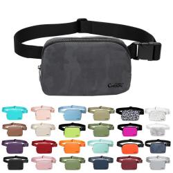 Custom Logo Print Sport Waterproof Running Crossbody Black Nylon Mini Fanny Pack Pouch Everywhere Belt Waist Bags For Women