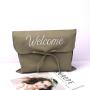 Custom Logo Printing Envelope Cotton Twll Clothes Handbag Pouch With Bow Colorful Dust Cotton Envelope Pouch