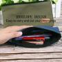 Gelory Blue Army Green Women'S Small Makeup Pouch Zipper Stationery Bag Pencil Case Pouch