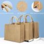 Custom Logo Color Natural PE Coating Lamination Burlap Eco Friendly Grocery Reusable Jute Shopping Bag Tote Bags