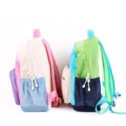 CHANGRONG Custom Mini corduroy student school backpack for girls boys