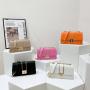 2024 New Small Square Bags Pu Leather Solid Zipper Fashion Single Shoulder Messenger Bag With Chain Ladies Handbag
