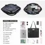 JFFD Ladies Canvas Lightweight Casual School Bag Teacher Bag 15.6 Inch Handbag Purse Laptop Shoulder Work Tote Bag for Women