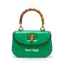2023 Custom Famous Brands Designer Women Bamboo Handle Handbags Customizable Luxury Real Leather Ladies Hand Bags Crossbody