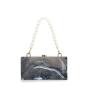 New Fashion Wholesale Custom Texture Women'S Pearl Chain Handbag Watercolor Acrylic Evening Bag For Women 2024