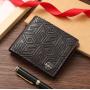 2024 Winter Korean Version Men's Soft Leather Wallet Ultra-Light Anti-Cutting Multi-Card Open New Letter Printing Wholesale