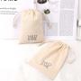 Hot Sale Organic Plain Cotton Drawstring Gift Bag For Christmas Wedding Custom Logo Printed Muslin Dust Cotton Pouch
