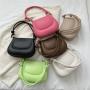 Crossbody bag 2024 new pu popular fashion pure colour temperament underarm bag women's shoulder bag summer models female