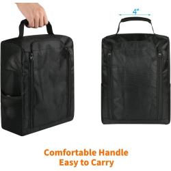 Gelory Custom Golf Shoe Bag Travel Shoes Organizer Durable Zipper Breathable Mesh Sport Shoe Carrier Bags with Side Pockets